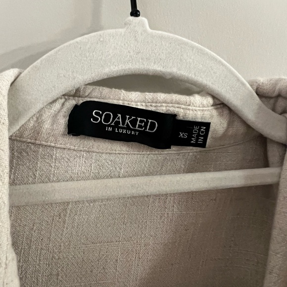 Soaked in Luxury Button Crop Top - Picture 4 of 4